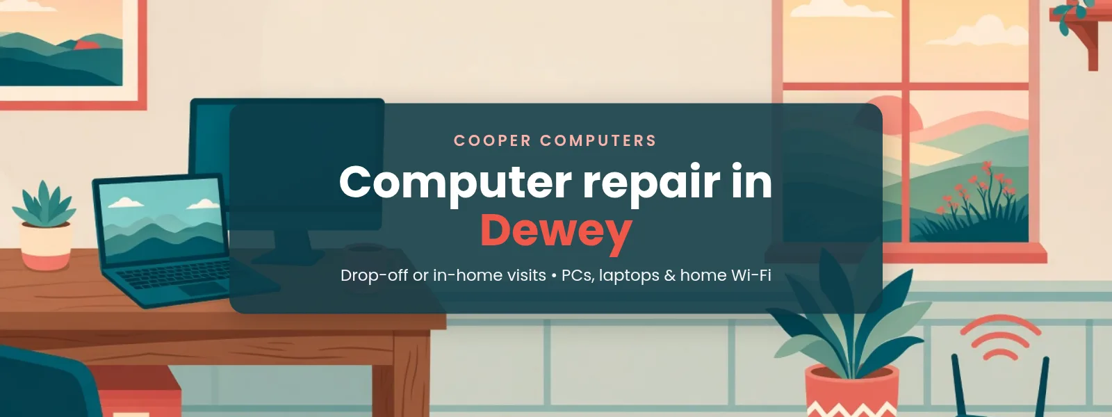 Illustration: Cooper Computers serving Dewey, OK